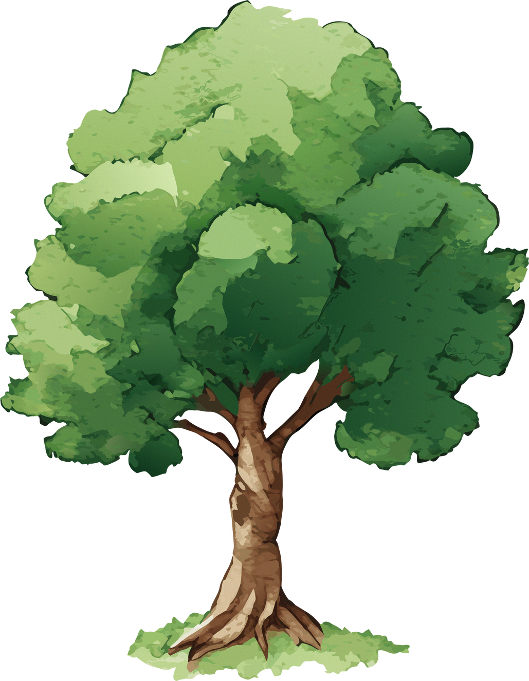 Watercolor tree